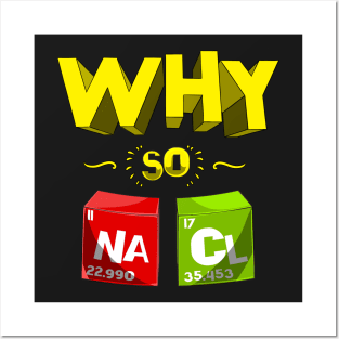 Why So Salty Funny NaCl Chemistry Science Pun Posters and Art